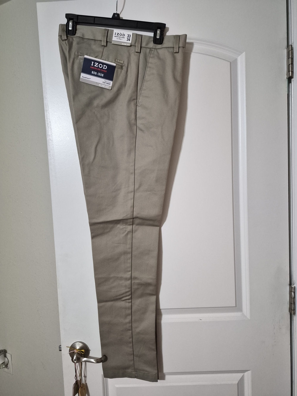 Izod Men's Chinos in Light Khaki Tan